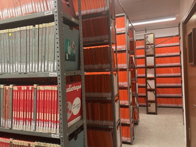 audio archival shelves